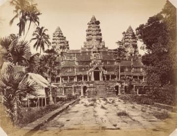 Angkor Wat in 1866, shortly after its "discovery" by French archaeologists. Image in the public domain.