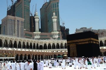 View of new hotels going up next to the Haram Mosque in Mecca.