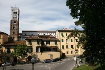 Side view of the cathedral from the city walls.