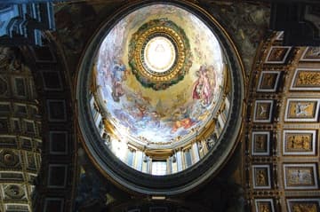 One of  many smaller domes in St. Peter's Basilica.